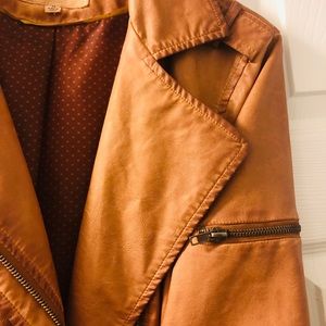 Faux Leather Bombers Jacket Size M